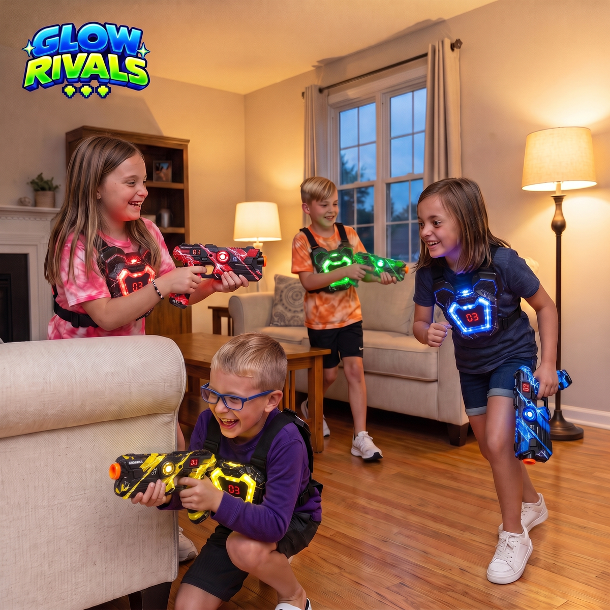 GLOW RIVALS Laser Tag Set